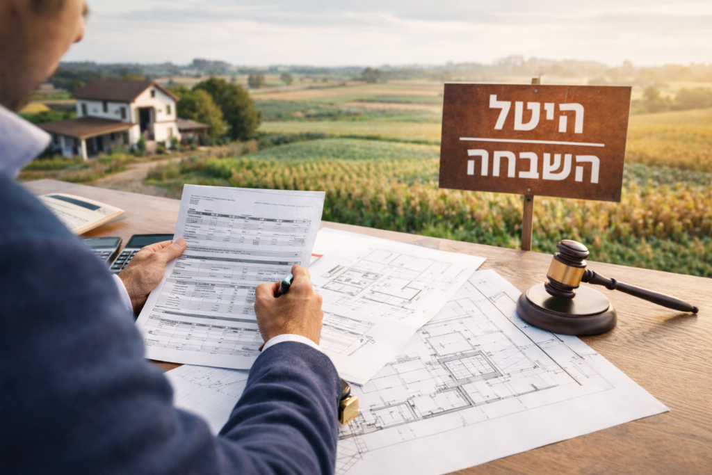 היטל השבחה בנחלה בדיקת זכויות ותכנון בנייה